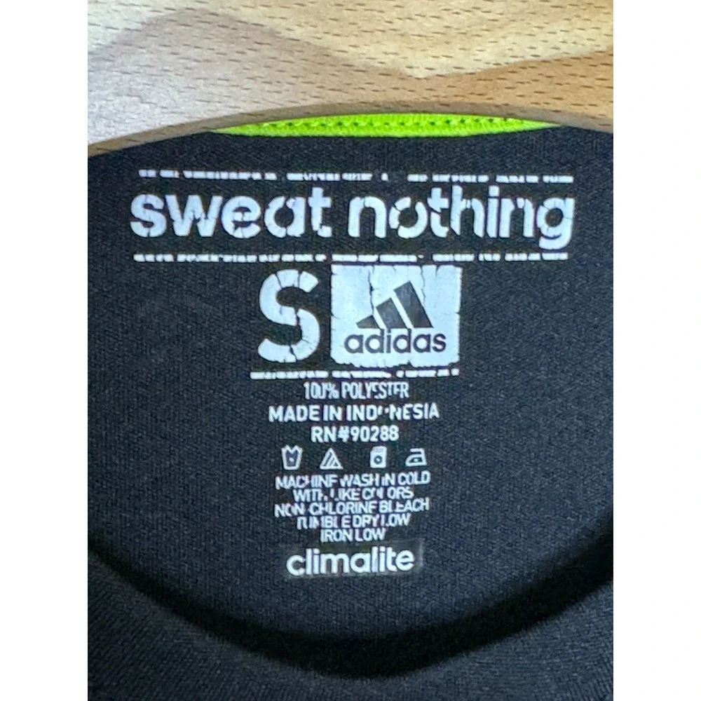 Adidas Climalite Sweat Nothing Black Long Sleeve Athletic Shirt Men's Size (S)